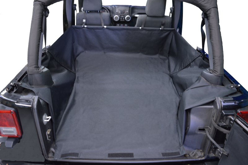 Dirtydog 4X4 Cargo Liner for Jeep Wrangler Unlimited 4 Door - Black Dog Offroad