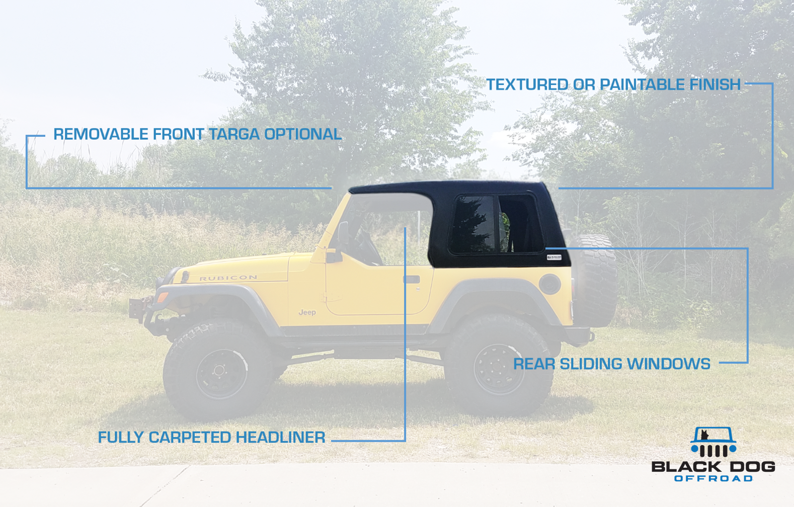 Black Dog Offroad TJ 2 Door Hardtop - Black Dog Offroad